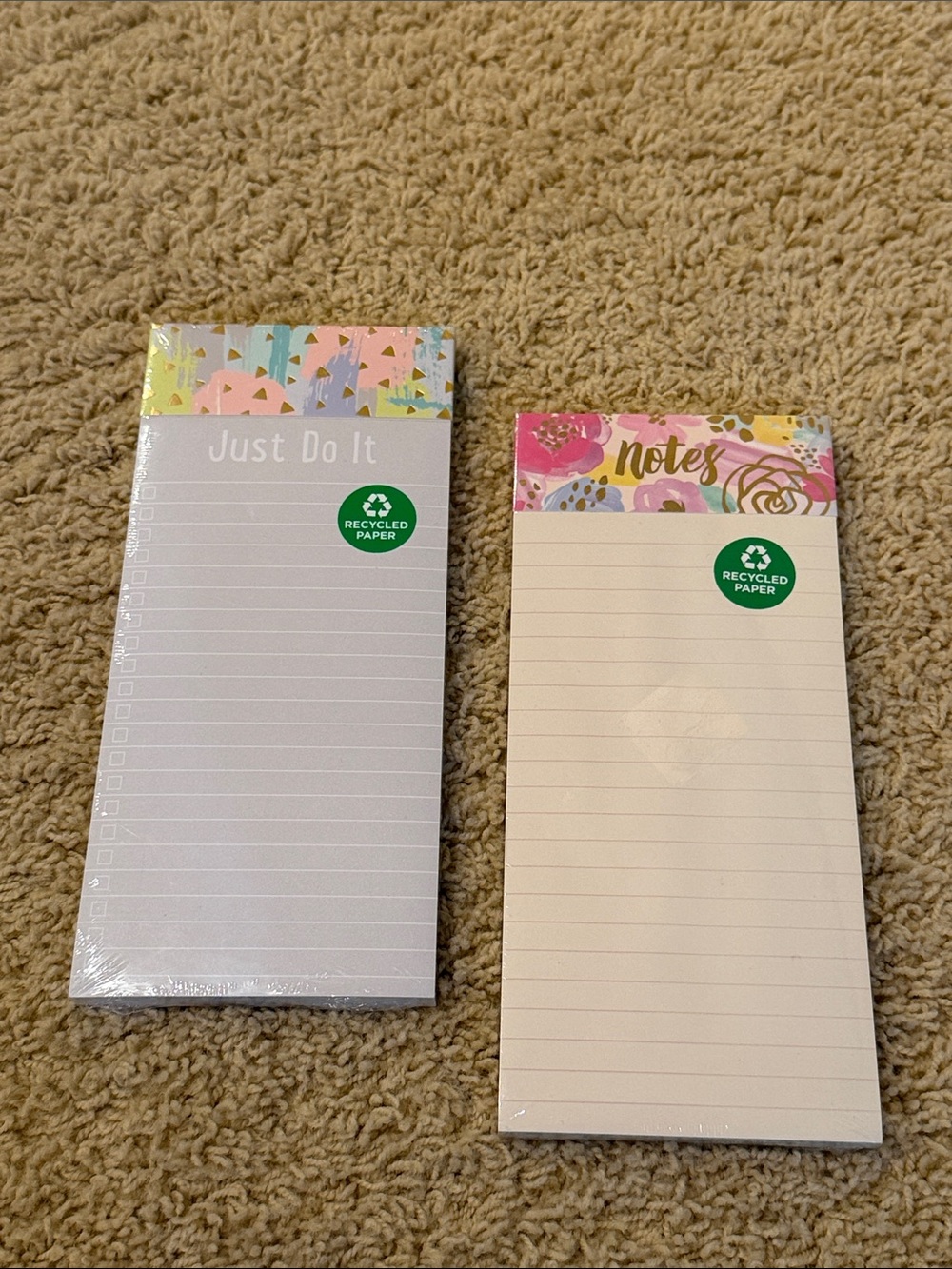 Floral Header Lined Notepad Set - Pink & Pastel